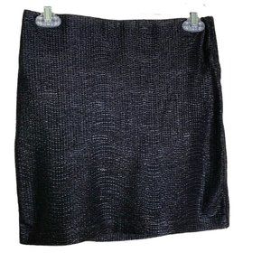 BCBGeneration Womens Black Pull-On Stretchy Shimmery Skirt Size S Holiday Party